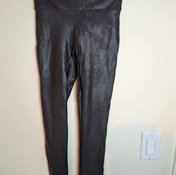 SPANX Black Shiny Leggings High Waist - Picture 2 of 6